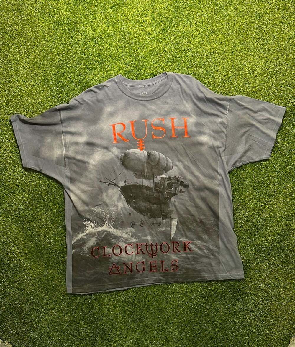 Rush Clockwork Angels 2012-2013 Tour T-Shirt XXXL Grey Graphic Band Tee